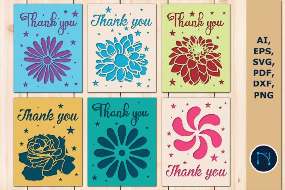 Download Thank You Card Svg for Cricut SVG Bundle - Card Collection