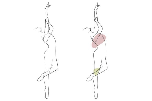 Download Ballet Dancing Female Figure Line Art - Line art Collection