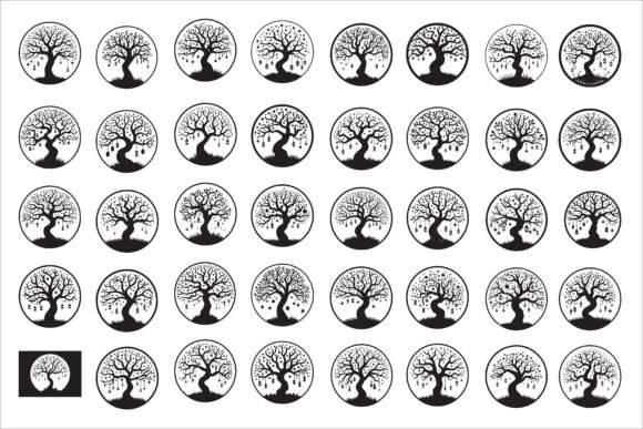 Download Minimalist Tree Laser Cut Silhouette - Silhouette Collection