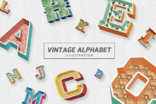Download Vintage Alphabet Illustration - Alphabet illustration Collection