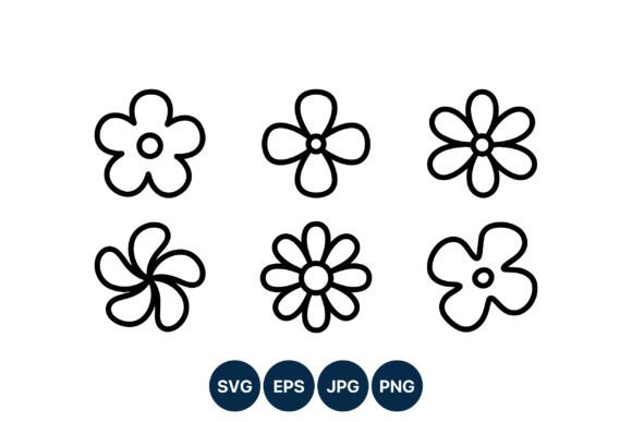 Download Simple Black White Flower Line Art - Line art Collection