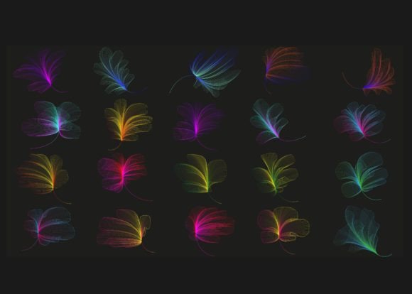 Download Abstract Flower Line Art Gradient Bundle - Line art Collection