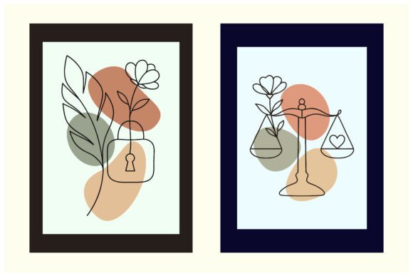 Download Wall Art Set Abstract Line Art - Line art Collection
