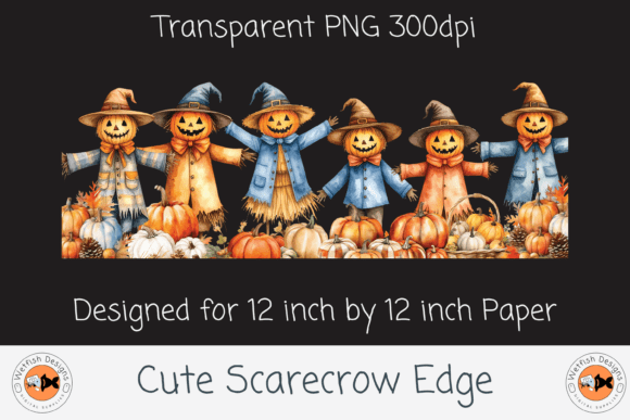 Download Cute Scarecrow Halloween Edge - Premium Resources