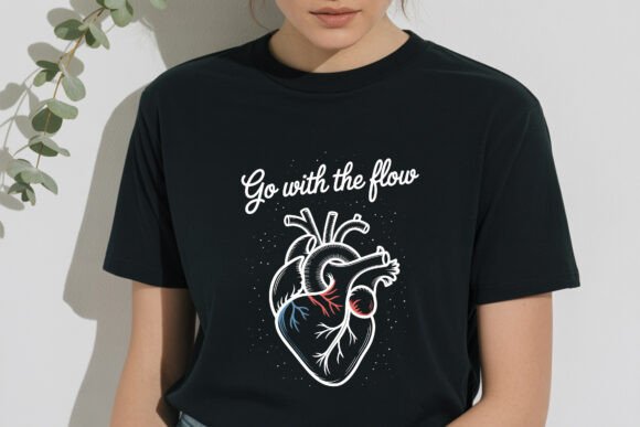 Download Go with the Flow, Line Art Heart SVG - Line art Collection