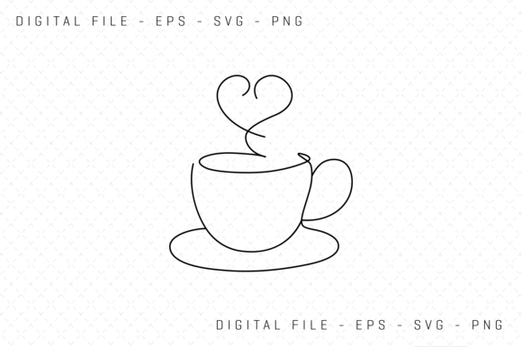 Download Cup of Coffee or Tea One Line Art Svg - Line art Collection