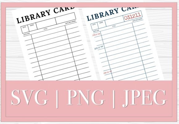 Download Coquette Vibe Library Card Book Art SVG - Card Collection
