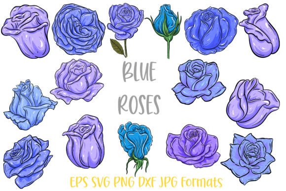 Download Blue Rose Flower Line Art Illustrations - Line art Collection
