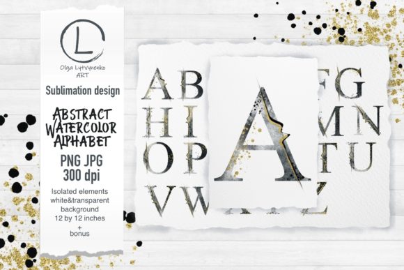 Download Abstract Watercolor Alphabet - Premium Resources